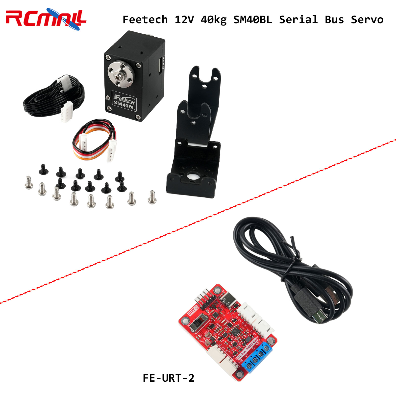 Robot Arm Motor - Servo Feetech 12V 40kg SM40BL con