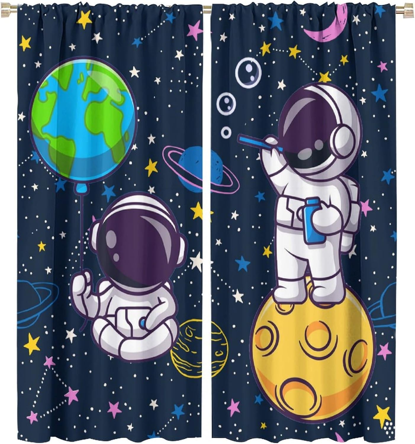 Science Nursery - Cortina de Astronauta del Espacio Exterior,