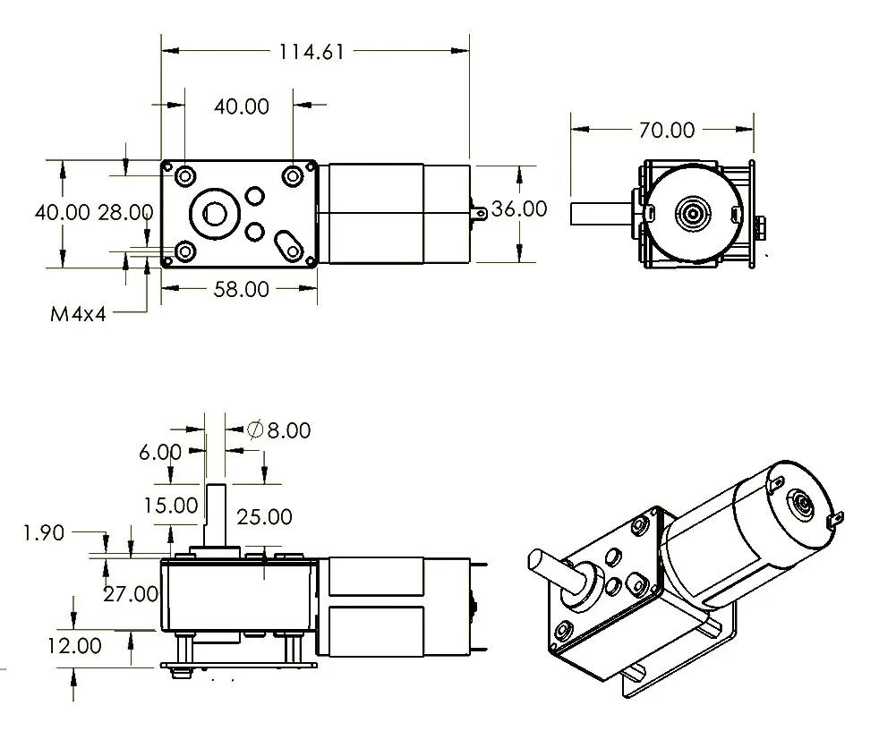 Robot Arm Motor - ASMC-LQ ASME-SQ Servomotor de reducción de