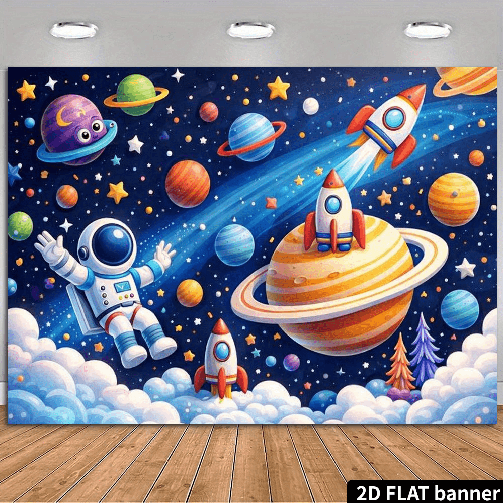 Science Nursery - Tapiz de Pared Vibrante con Galaxia