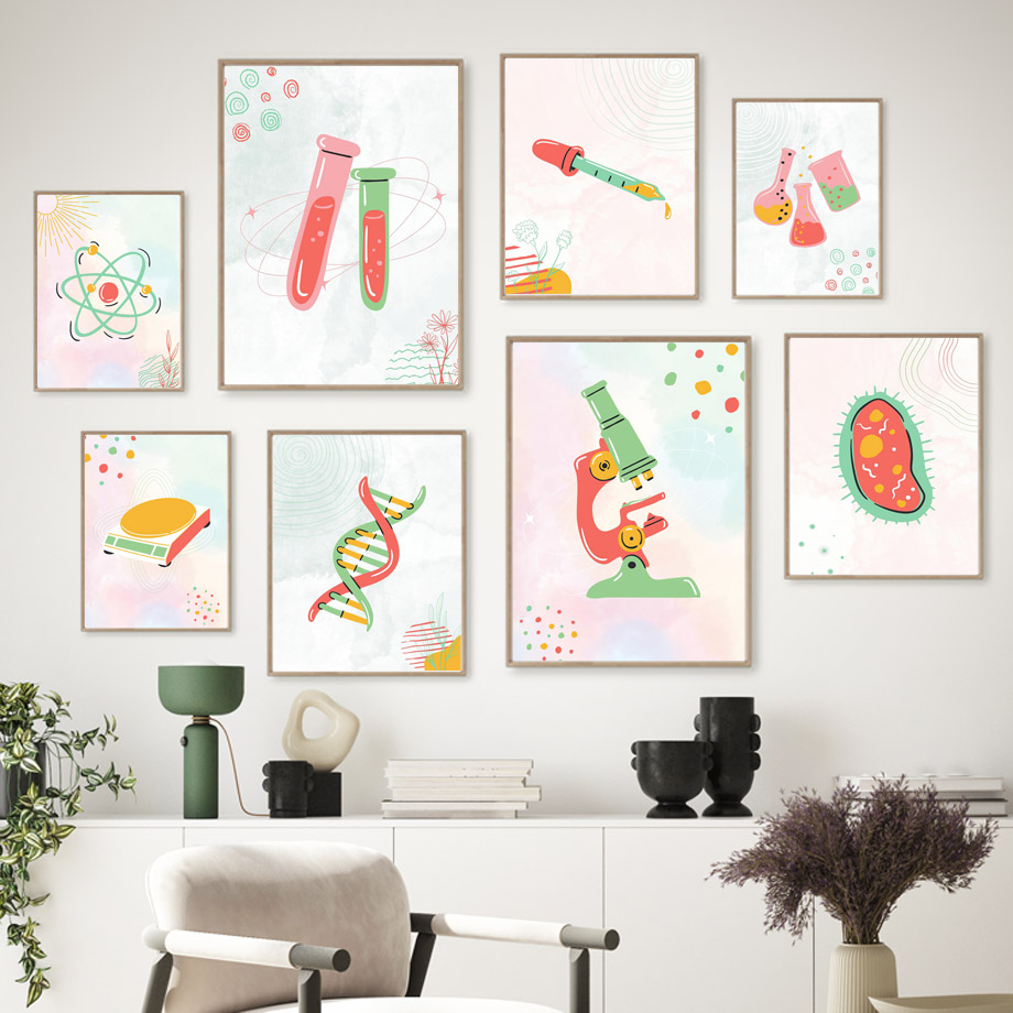 Pintura en lienzo sin marco, c - Science Nursery reseña y precio