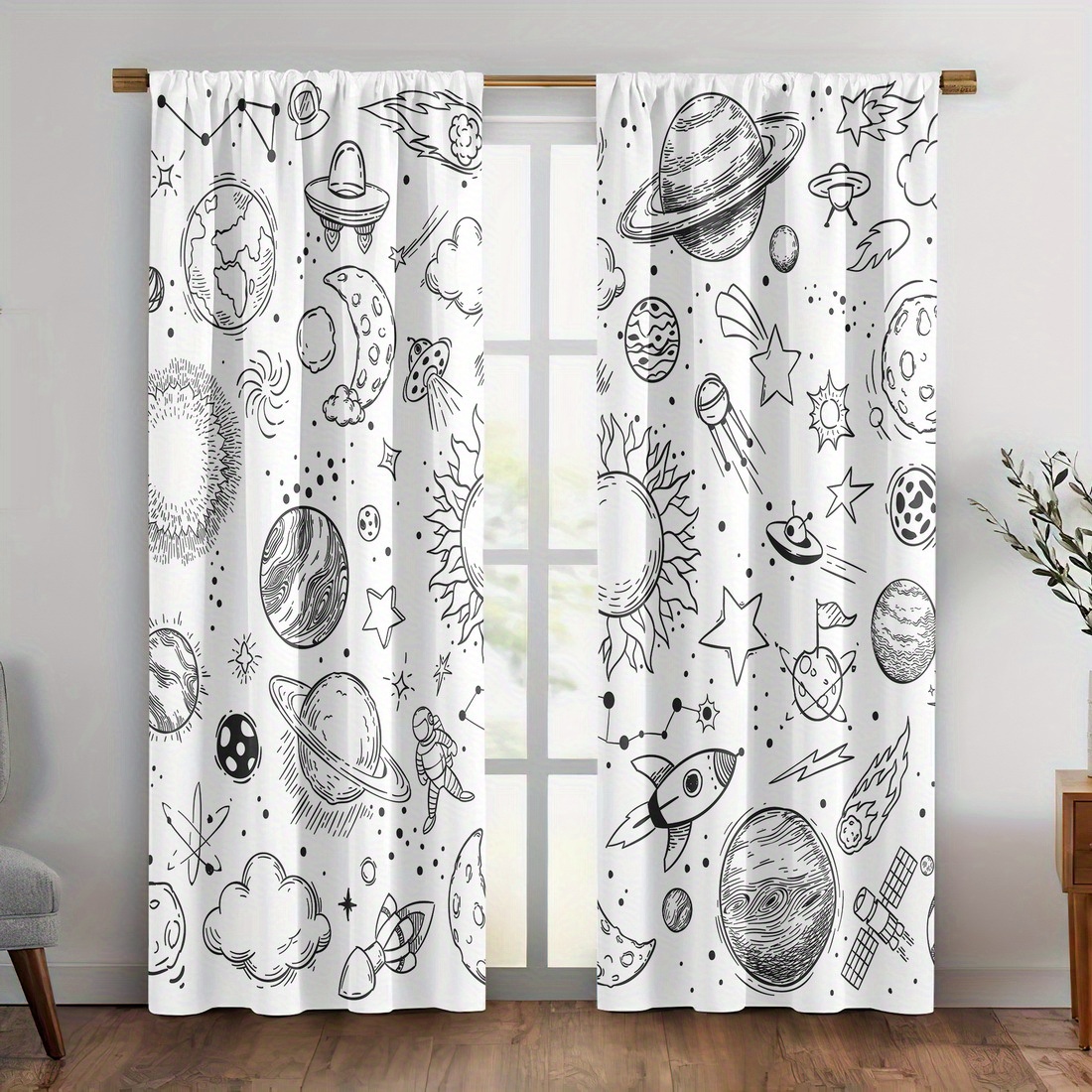 Cortinas de dibujos animados d - Science Nursery reseña y precio