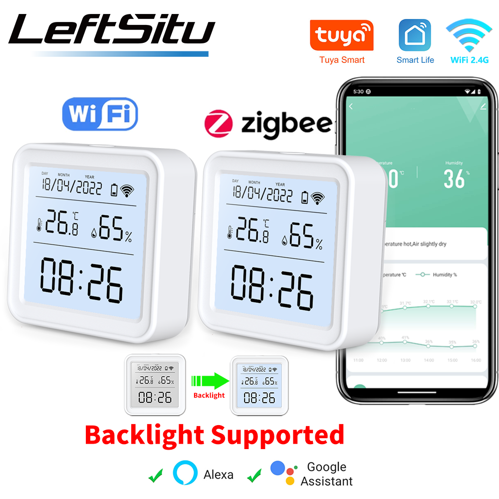 Tuya Zigbee WiFi Sensor de tem - Weather Station Indoor reseña y precio
