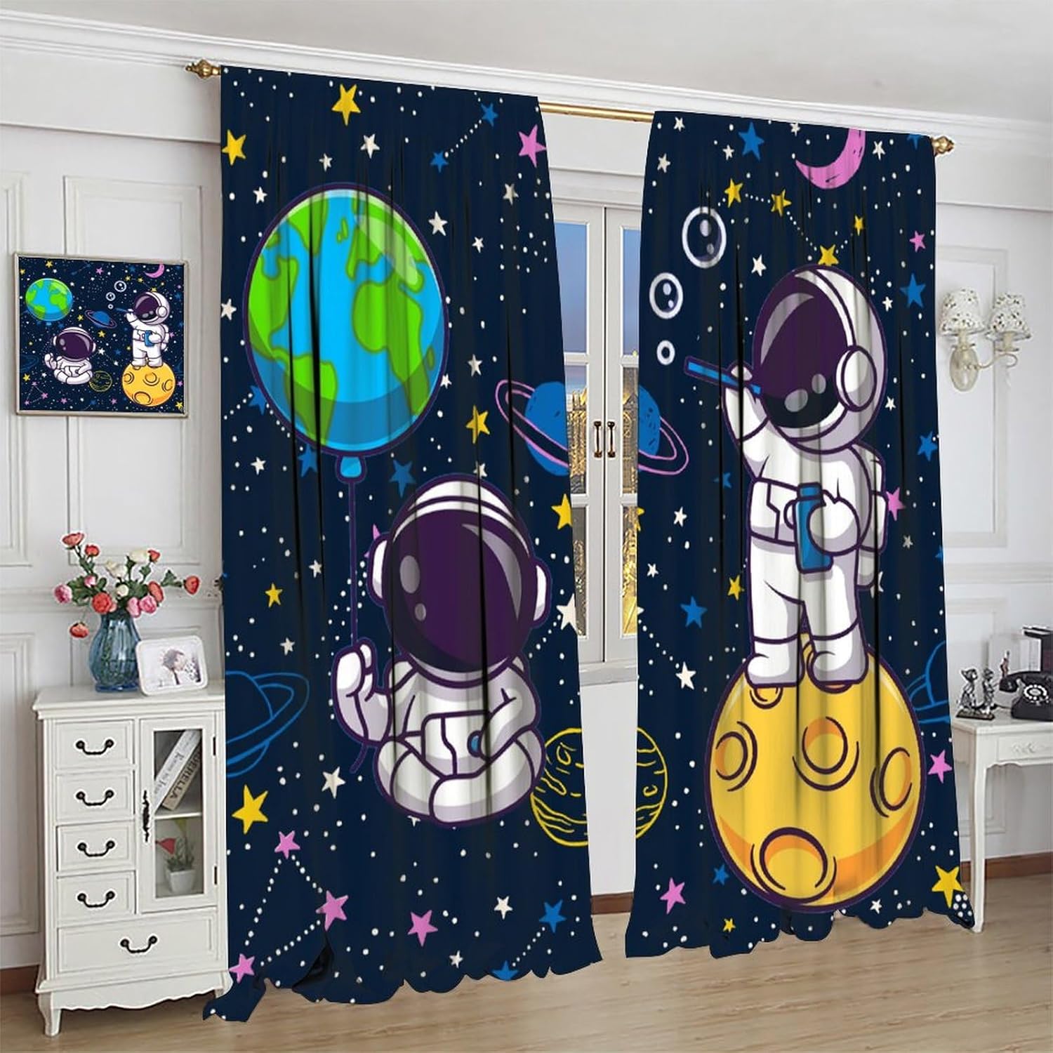 Cortina de Astronauta del Espa - Science Nursery reseña y precio
