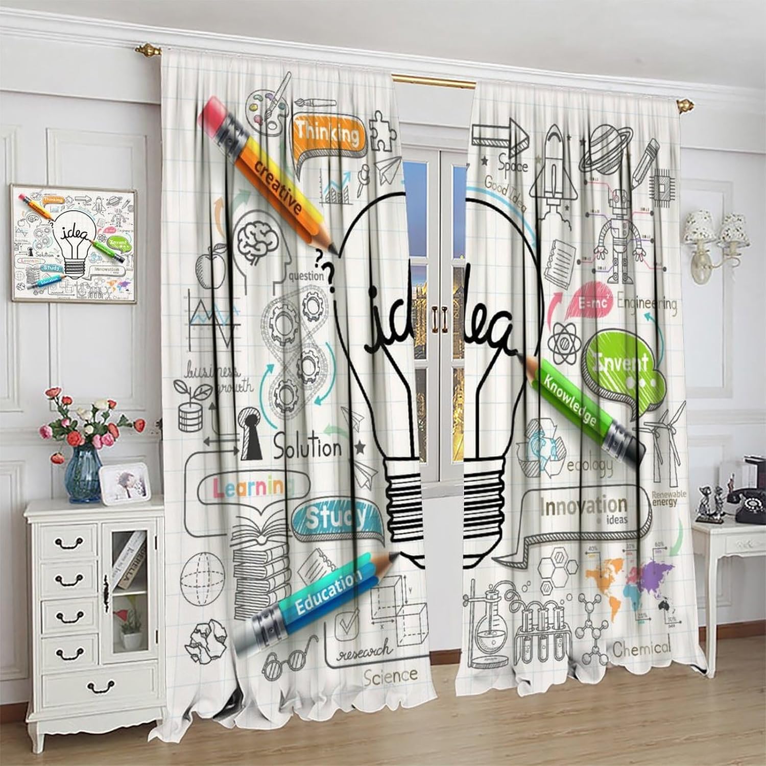 Cortinas Opacas Educativas con - Science Nursery reseña y precio