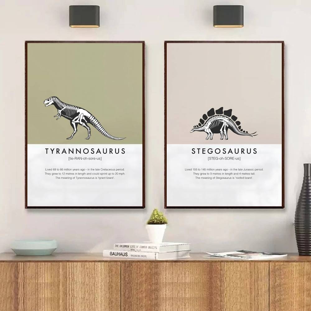 Póster de esqueleto de dinosau - Science Nursery reseña y precio