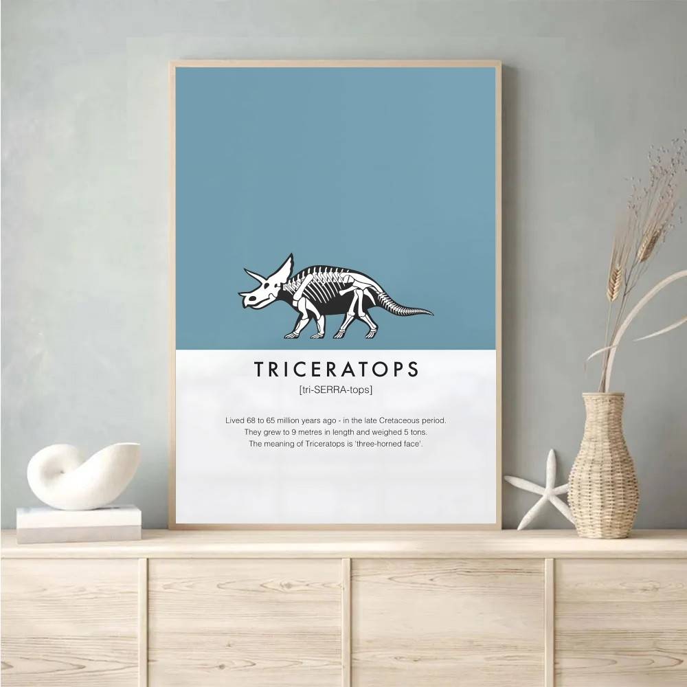 Póster de esqueleto de dinosau - Science Nursery reseña y precio